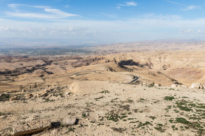 Aerial view of landscape against sky