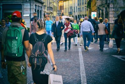 People walking on street