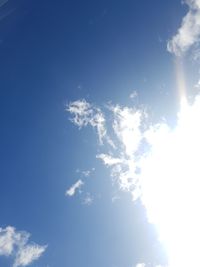 Low angle view of clouds in sky