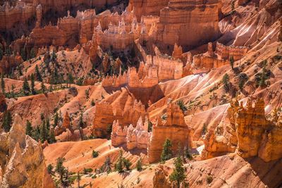 Aerial view of canyons