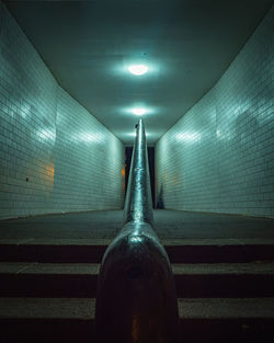 Empty illuminated tunnel