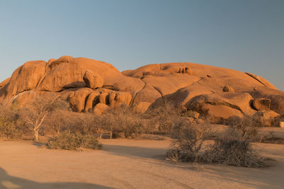 Scenic view of desert against sky