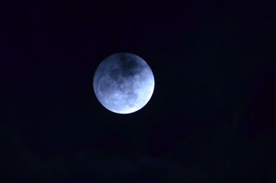 Low angle view of moon in sky