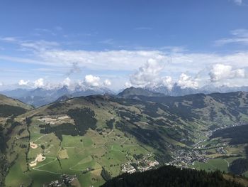 Aerial view of landscape against sky
