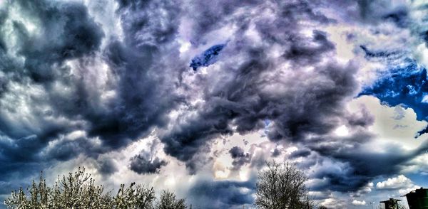 Low angle view of storm clouds in sky