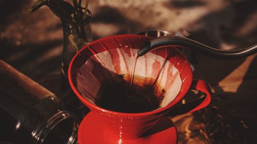 Close-up of tea cup