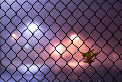 View of chainlink fence against sky