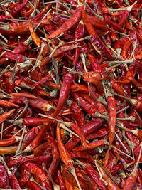 Full frame shot of red chili peppers