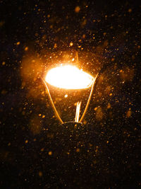 Close-up of illuminated lamp