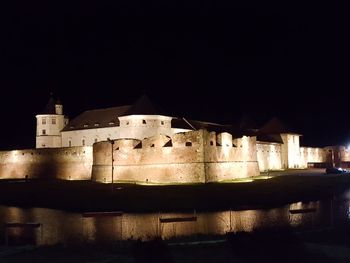 View of historical building at night