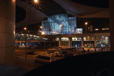 Illuminated city at night