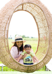 Portrait of mother and girl