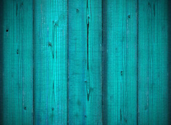 Full frame shot of blue wooden plank