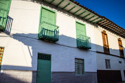 Beautiful houses at the heritage town of salamina located at the caldas department in colombia.