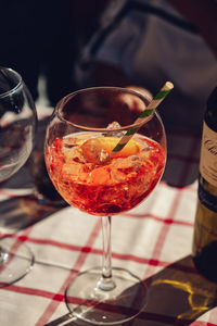 Close-up of drink on table