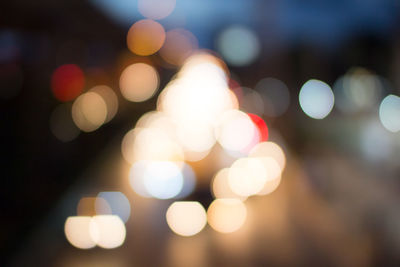 Defocused image of illuminated lights