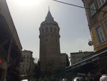 Low angle view of clock tower