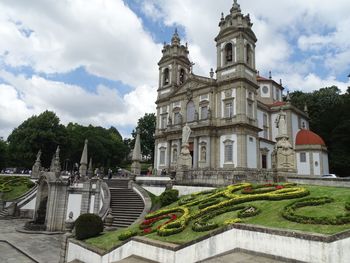 Low angle view of historic building against sky