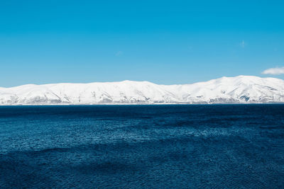 Lake sevan in winter