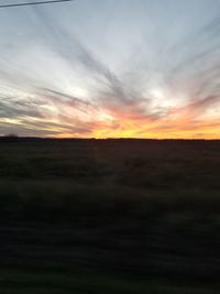 Scenic view of silhouette landscape against sky during sunset