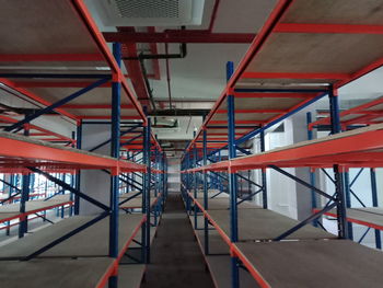 View of empty staircase in building