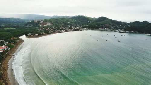 High angle view of mountain against sky