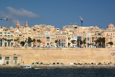 Detailed view of valletta from the grand harbour. malta