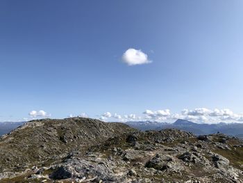 Scenic view of mountain against sky