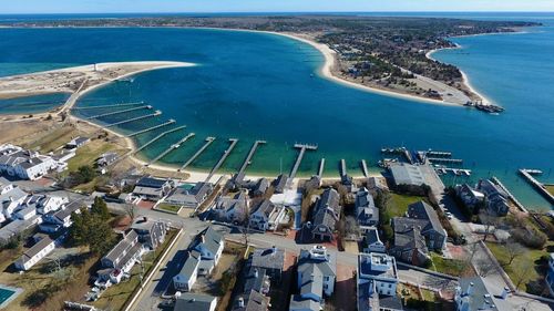 High angle view of beach