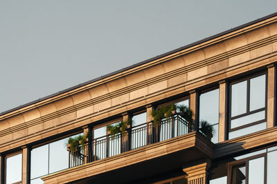 Low angle view of building against clear sky