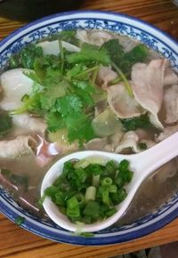 Close-up of soup in bowl