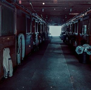 Empty corridor in building