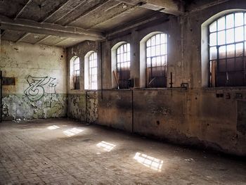 Interior of abandoned building