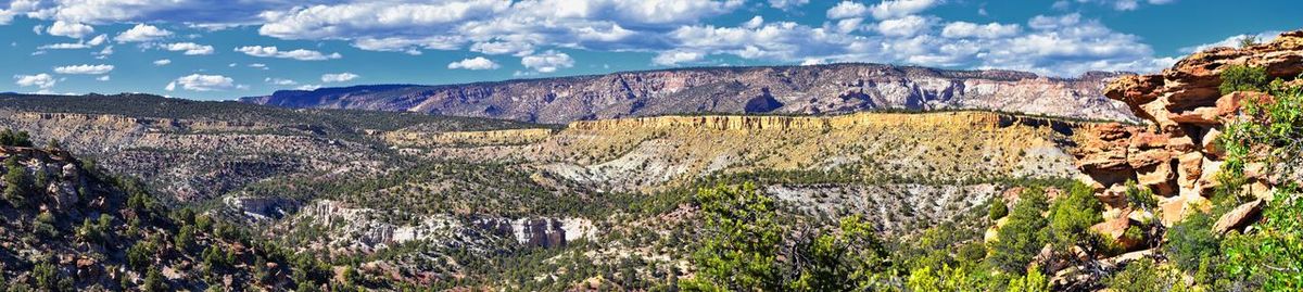 Escalante petrified forest state park views from hiking trail of the surrounding area lake utah