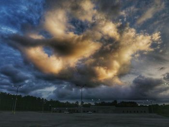 Scenic view of landscape against sky during sunset