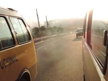 Car on road against sky