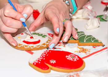 Midsection of woman preparing food