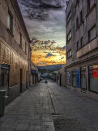 View of city during sunset