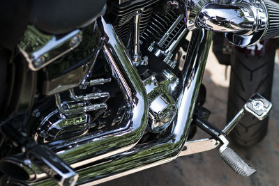 High angle view of machinery