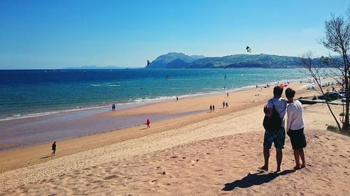 Tourists on beach