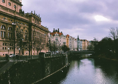 Reflection of buildings in river