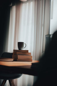 Close-up of coffee on table