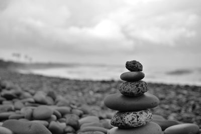 Stack of stones on beach