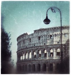 Low angle view of historical building
