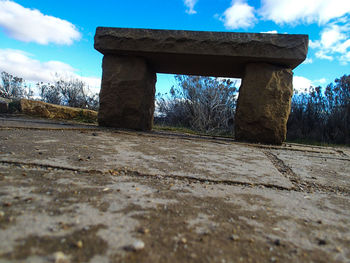 Built structure against cloudy sky