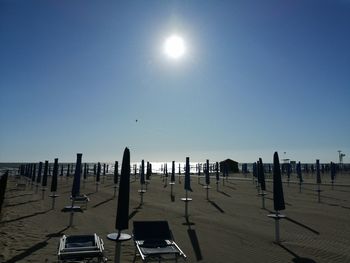 Scenic view of beach against clear sky