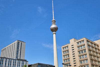 The television tower, berlins most famous landmark, on a sunny day