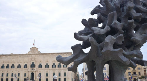 Low angle view of historic building against sky