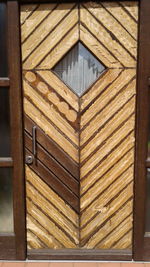 Full frame shot of closed wooden door