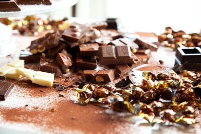 Close-up of chocolate cake